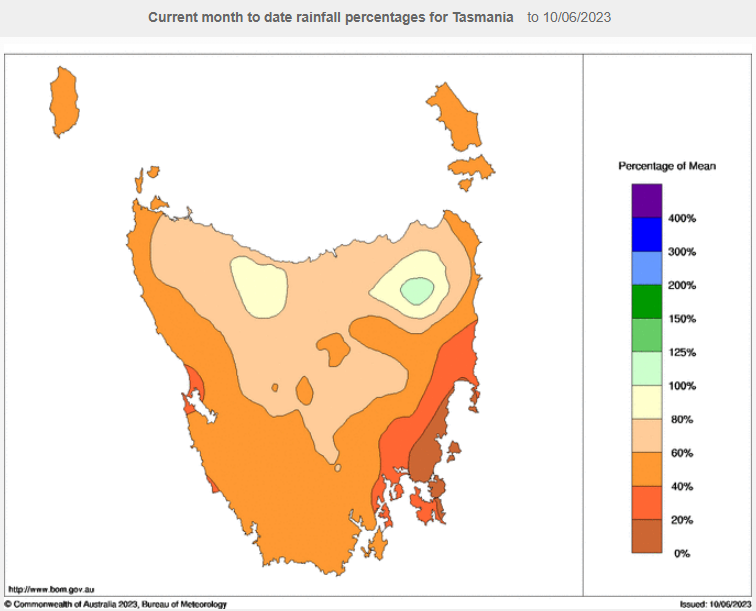 Tasmania off to wet and windy start to winter
